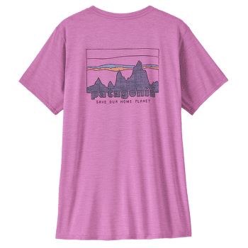 T-shirt a manches courtes Patagonia Cap Cool Daily Graphic Shirt Women 73 Skyline: Brisk Purple X-Dye