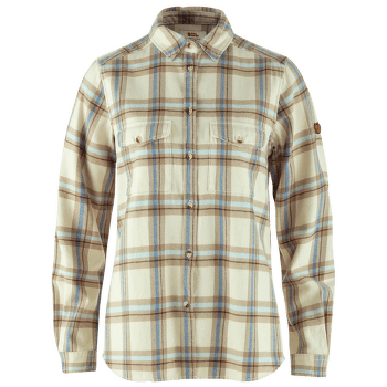 Chemises a manches longues Fjällräven Övik Heavy Flannel Shirt Women Chalk White-Fossil
