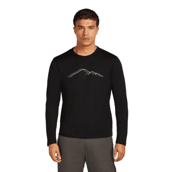 T-shirt a manches longues Icebreaker Merino 150 Tech Lite LS Tee Rainer Ridge Men BLACK