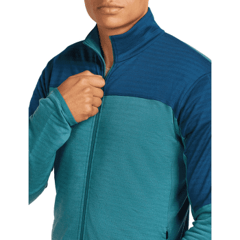 Sweat-shirt Icebreaker Merino Blend 300 RealFleece™ Descender LS Zip Men TOPAZ/ATLANTIS/CB