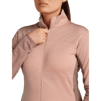 Sweat-shirt Icebreaker Merino Blend 300 RealFleece™ Descender LS Zip Women SUMMIT/BLUSH/CB