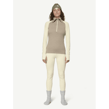 Pull Devold Expedition Merino Silk Zip Women 000B  OFFWHITE/STONE