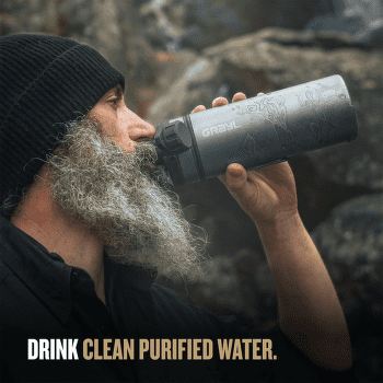 Filtre Grayl GeoPress Purifier Titanium Bottle Covert Black
