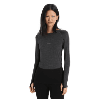 T-shirt a manches longues Icebreaker 200 ZoneKnit LS Crewe Women JET HTHR/BLACK/METRO HTHR/CB