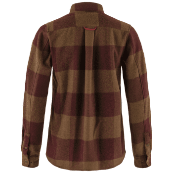 Chemises a manches longues Fjällräven Canada Shirt LS Women Autumn Leaf-Bordeaux Red