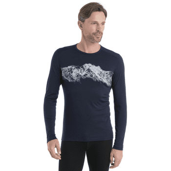 T-shirt a manches longues Icebreaker Merino 200 Oasis LS Crewe Men Midnight Navy