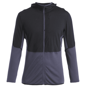 Sweat-shirt Icebreaker Merino 200 Realfleece™ Descender LS  Zip Hoodie Men BLACK/GRAPHITE/CB