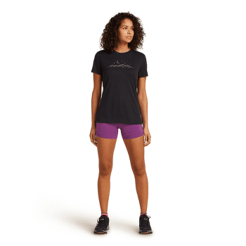 T-shirt a manches courtes Icebreaker Merino 150 Tech Lite SS Tee Sparkling Stars Women BLACK