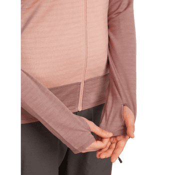 Sweat-shirt Icebreaker Merino Blend 300 RealFleece™ Descender LS Zip Women SUMMIT/BLUSH/CB