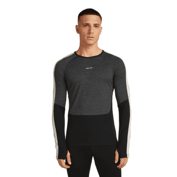 T-shirt a manches longues Icebreaker Merino 200 Oasis+ LS Crewe Men BLACK/JET HTHR/UNDYED/CB