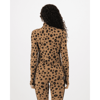 T-shirt a manches longues Mons Royale Cascade Merino Flex 1/4 Zip Long Sleeve Women Aoraki Lily Toffee