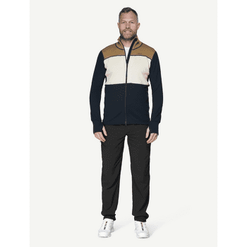 Sweat-shirt Devold Egga Grid Merino Jacket Men 707B WHEAT/RAW WHITE/INK