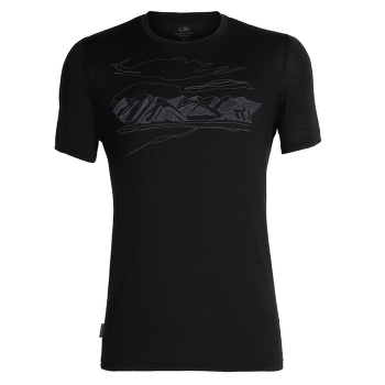 T-shirt a manches courtes Icebreaker Tech Lite SS Crewe Coronet Peak Men Black1