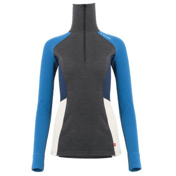 T-shirt a manches longues Aclima WarmWool Polo Women Marengo/Corsai /Beige Mel./NavyBlazer