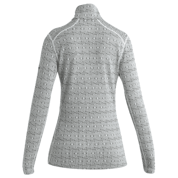 T-shirt a manches longues Icebreaker Merino 260 Vertex LS Half Zip Herenga Women Snow/Black