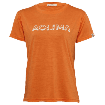 T-shirt a manches courtes Aclima LightWool Tee Logo Women Orange Tiger