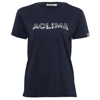 T-shirt a manches courtes Aclima LightWool Tee Logo Women Navy Blazer