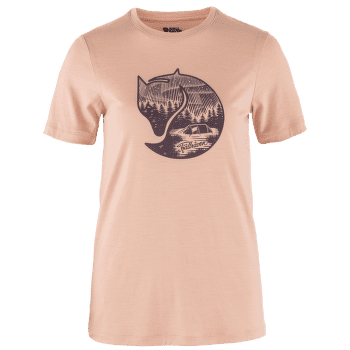 T-shirt a manches courtes Fjällräven Abisko Wool Fox SS Women Chalk Rose-Port