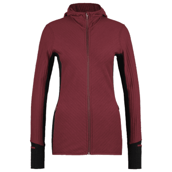 Pull Icebreaker Descender LS Zip Hood Women PORT/BLACK/CB
