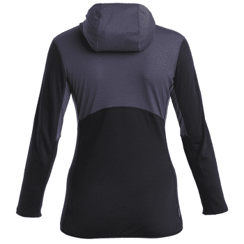 Sweat-shirt Icebreaker Merino Blend 200 RealFleece™ Descender LS Zip Hoodie Women GRAPHITE/BLACK/CB