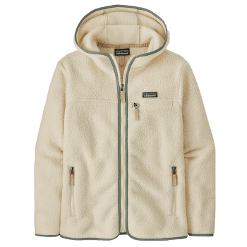 Sweat-shirt Patagonia Retro Pile Hoody Women Natural w/Ellwood Green