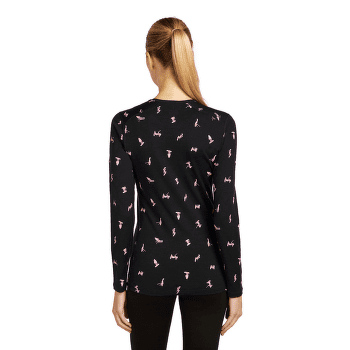 T-shirt a manches longues Icebreaker Merino 200 Oasis LS Crewe Ski Day Women TOPAZ/HYDRO/AOP