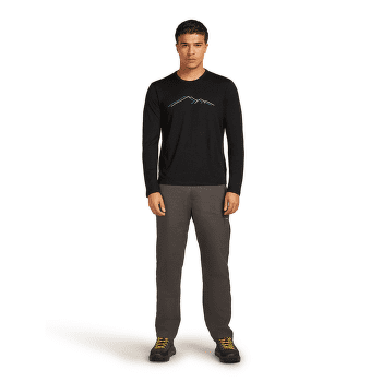 T-shirt a manches longues Icebreaker Merino 150 Tech Lite LS Tee Rainer Ridge Men BLACK