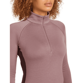 T-shirt a manches longues Icebreaker Merino 260 ZoneKnit™ LS Half Zip Women JAVA/SUMMIT/CB