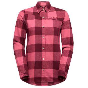 Chemises a manches longues La Sportiva RAMBLER FLANNEL SHIRT WOMEN Redwood/Rosebay