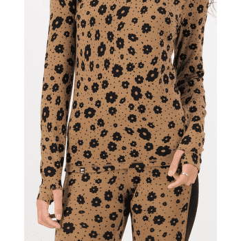 T-shirt a manches longues Mons Royale Cascade Merino Flex 1/4 Zip Long Sleeve Women Aoraki Lily Toffee