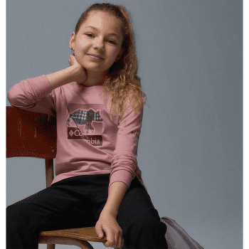 T-shirt a manches longues Columbia Hazeldel Hill™ Long Sleeve Graphic Tee Girls Lavender Pearl, Barely Printed 551