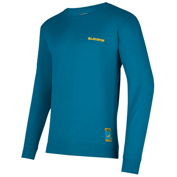 T-shirt a manches longues La Sportiva CLIMBING ON THE MOON Sweatshirt Men Turchese/Giallo