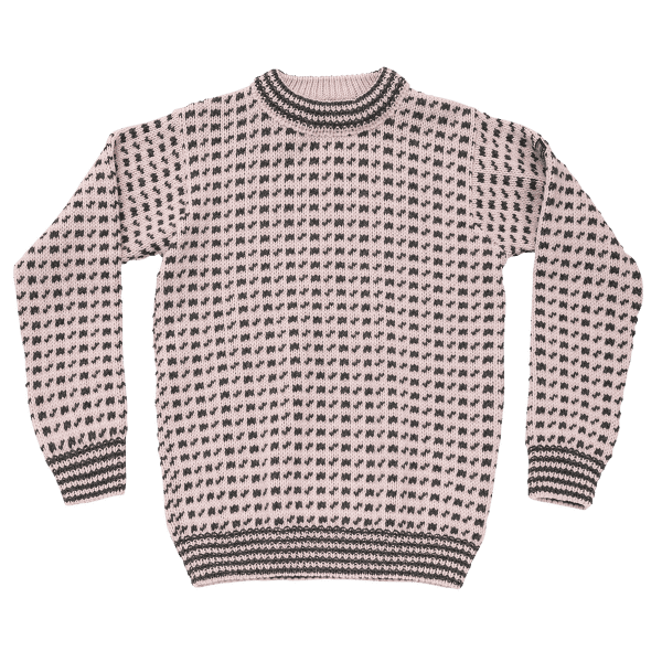 Pull Devold Original Islender Crew Neck 150B  CHALK PINK/ANTHRACITE