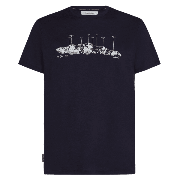 T-shirt a manches courtes Icebreaker Merino 150 Tech Lite SS Tee The Peaks Men Midnight Navy