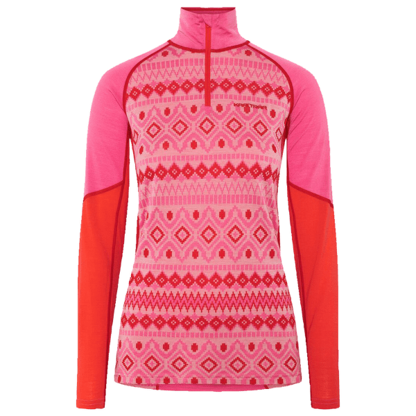 T-shirt a manches longues Kari Traa Malia HZ SPINK/BRIGHT PINK