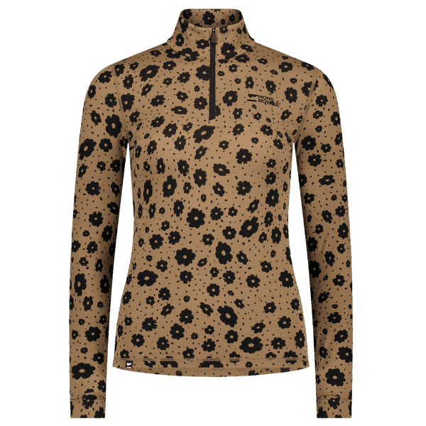 T-shirt a manches longues Mons Royale Cascade Merino Flex 1/4 Zip Long Sleeve Women Aoraki Lily Toffee