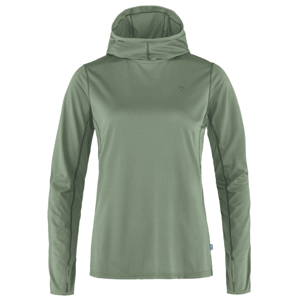 T-shirt a manches longues Fjällräven Abisko Sun-hoodie Women Patina Green