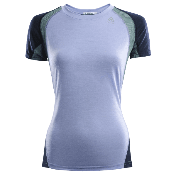 T-shirt a manches courtes Aclima LightWool Sports T-Shirt Women Purple Impr/NavyBlazer/NorthAtlantic