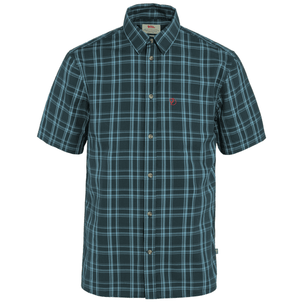 Chemises a manches courtes Fjällräven Övik Lite Shirt SS Men Dark Navy-Dawn Blue