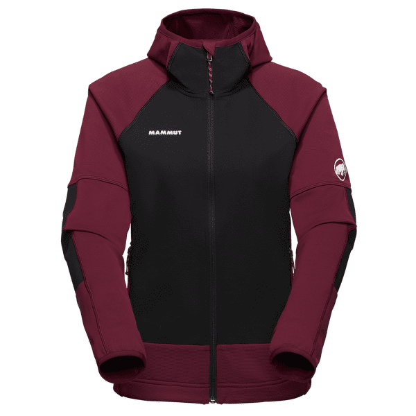 Sweat-shirt Mammut Massone ML Hooded Jacket Women 3808 vin-black