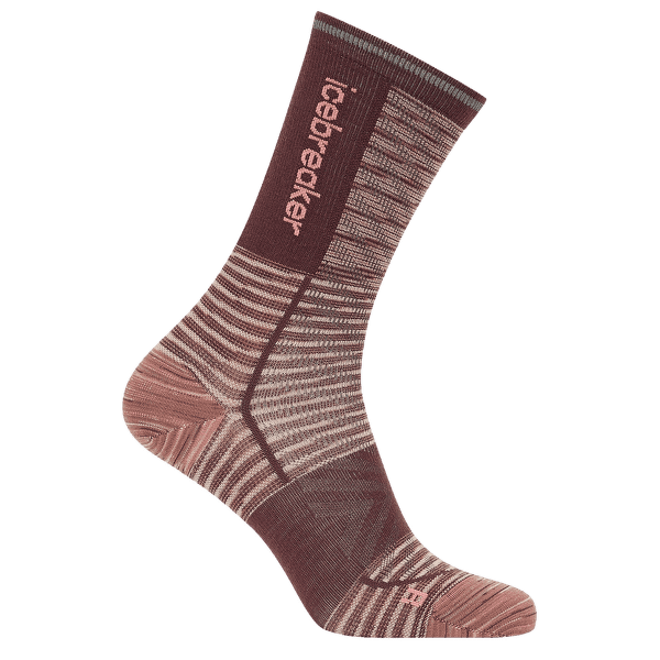 Chaussettes Icebreaker Merino Blend Run+ Ultralight Crew Women SUMMIT FD/JAVA/ACID PINK