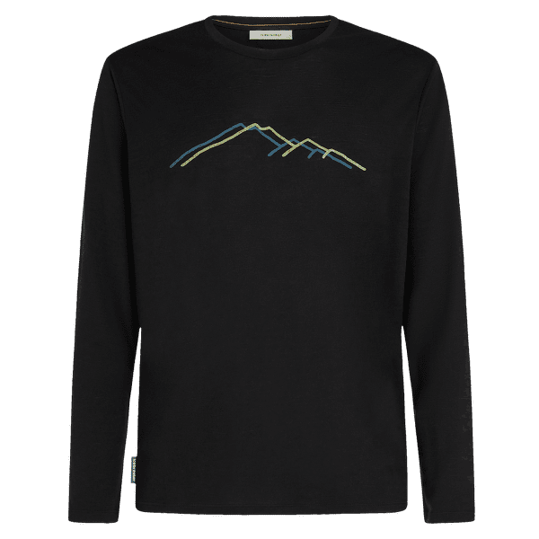 T-shirt a manches longues Icebreaker Merino 150 Tech Lite LS Tee Rainer Ridge Men BLACK