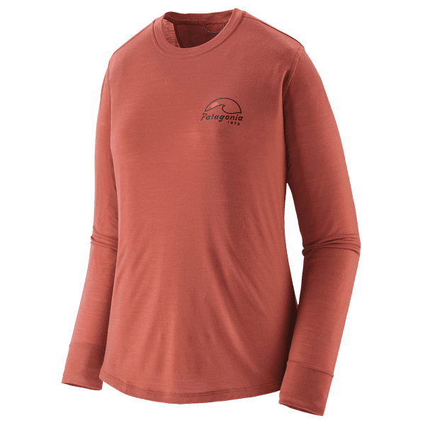 T-shirt a manches longues Patagonia Long-Sleeved Cap Cool Merino Blend Graphic Shirt Women Imagine Moon: Potters Red