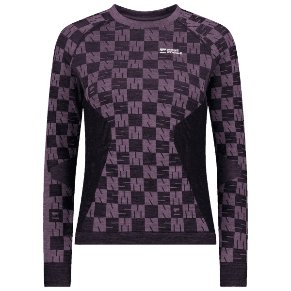T-shirt a manches longues Mons Royale Ascender Merino Seamless Long Sleeve Women Mauve / Black