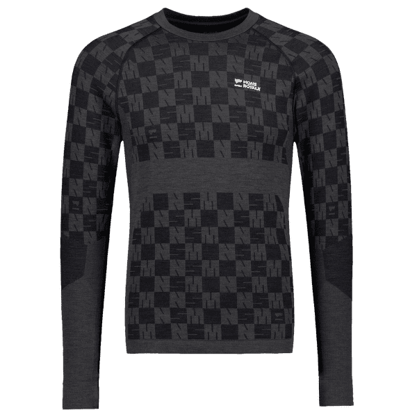 T-shirt a manches longues Mons Royale Ascender Merino Seamless Long Sleeve Men Forged Iron / Black
