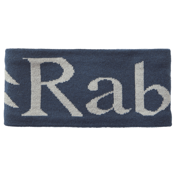 Bandeau Rab Rab Knitted Logo Headband Tempest Blue/Light Zinc