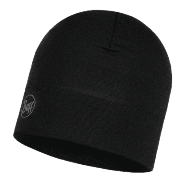 Casquettes Buff Midweight Merino Wool Hat Forest Night Melange (118006) SOLID BLACK
