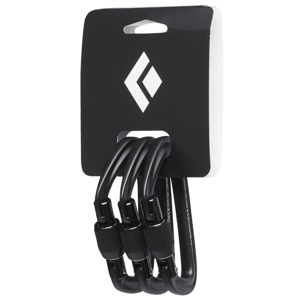 Mousqueton Black Diamond HOTFORGE SCREWGATE 3 PACK Black