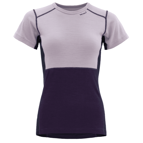 T-shirt a manches courtes Devold Lauparen Merino 190 T-Shirt Women 167B ORCHID/LILAC/INK