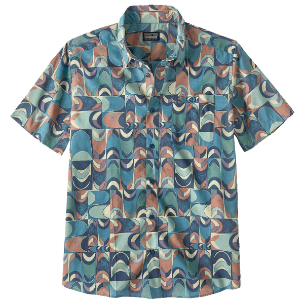 Chemises a manches courtes Patagonia Go To Shirt Men Swallowtail Geo: Still Blue